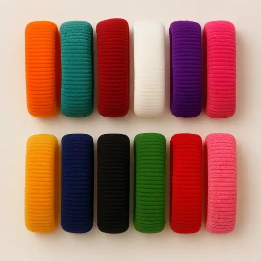 12 Packs Large multi color Pony Hair Ties 