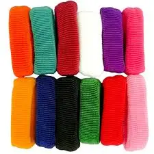 12 Packs Large multi color Pony Hair Ties 