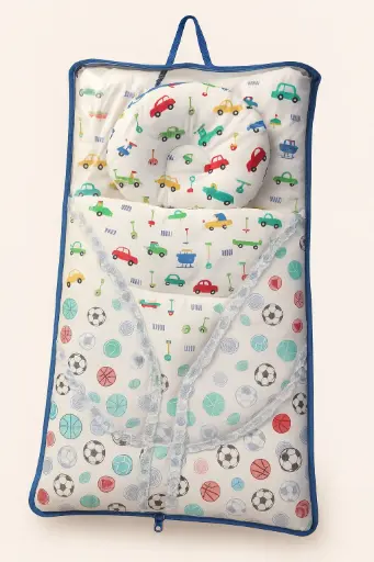 Newborn Infant Baby sleeping Bag Carrier With Head Pillow.